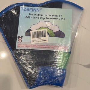 Dog recovery cone, sturdy plastic (Large)